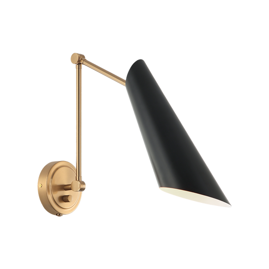 Matteo Lighting Butera S08021AGBK wall sconce