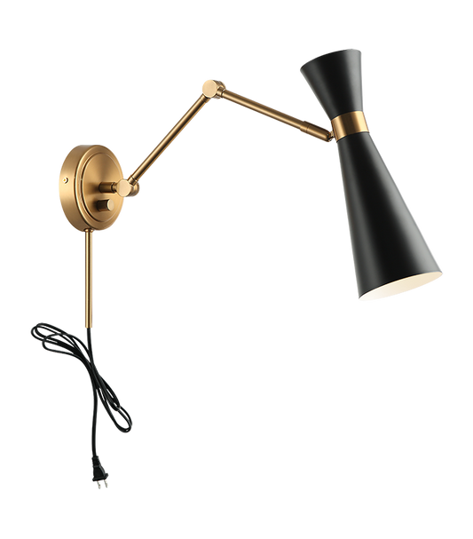Matteo Lighting Blaze S09621AGBK wall sconce