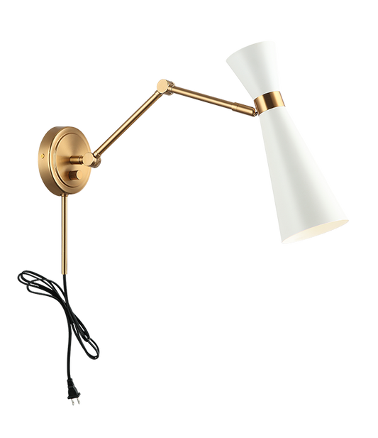 Matteo Lighting Blaze S09621AGWH wall sconce