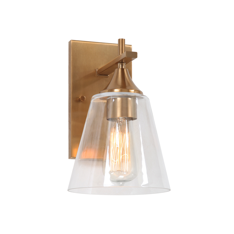 Matteo Lighting Hollis S09801AG Aged Gold Brass Wall Sconce