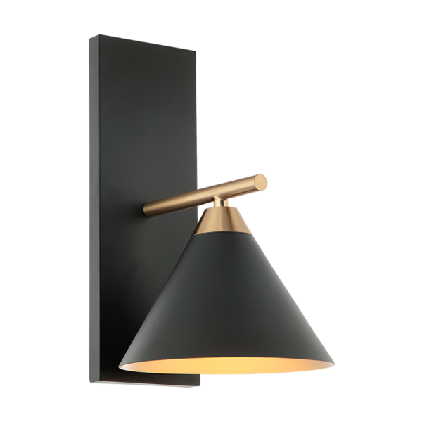 Matteo Lighting Bliss S10601MB Matte Black Wall Sconce