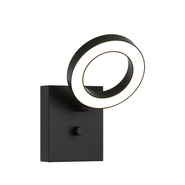 Matteo Lighting Realm S12801BK Black Wall Sconce