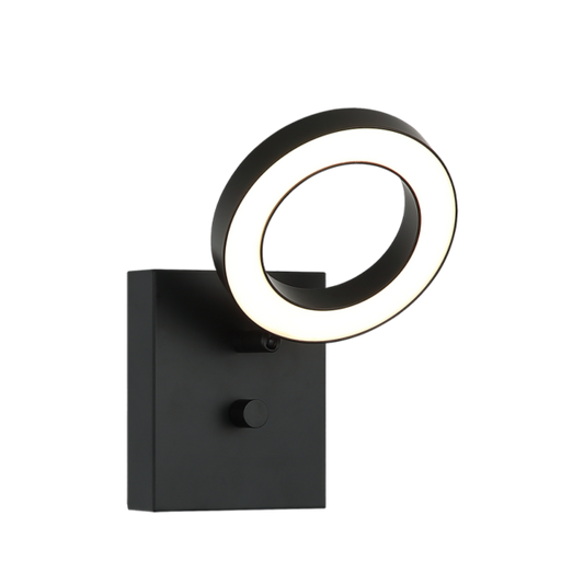Matteo Lighting Realm S12801BK Black Wall Sconce