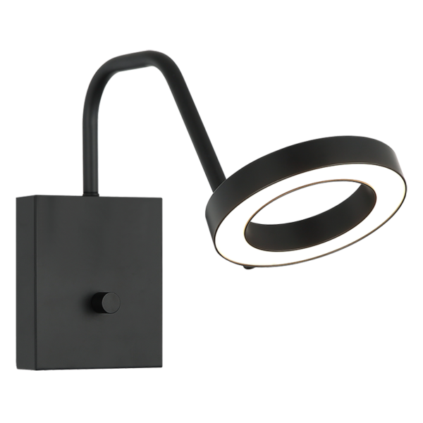 Matteo Lighting Realm S12811BK Black Wall Sconce