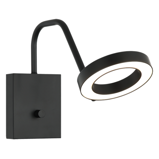 Matteo Lighting Realm S12811BK Black Wall Sconce