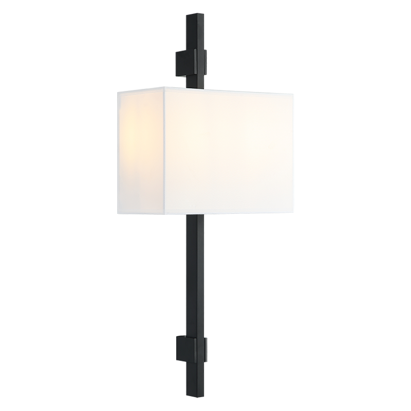 Matteo Lighting Badgley S13702MB Matte Black Wall Sconce