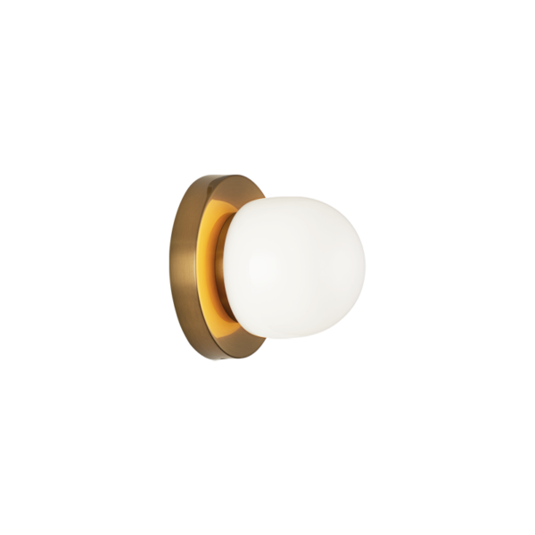 Matteo Lighting Pizzazz S14501AG Aged Gold Brass Wall Sconce