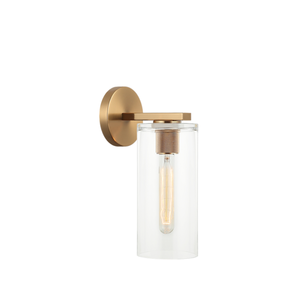 Matteo Lighting Lincoln W32501AG Aged Gold Brass Wall Sconce