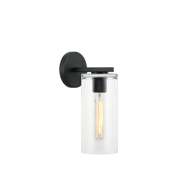 Matteo Lighting Lincoln W32501MB Matte Black Wall Sconce