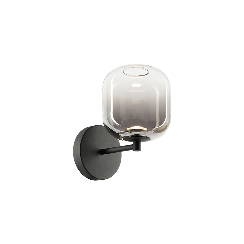 Matteo Lighting Refrax W37401MBSM Matte Black Wall Sconce