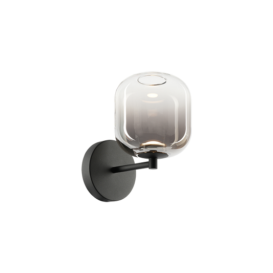 Matteo Lighting Refrax W37401MBSM Matte Black Wall Sconce
