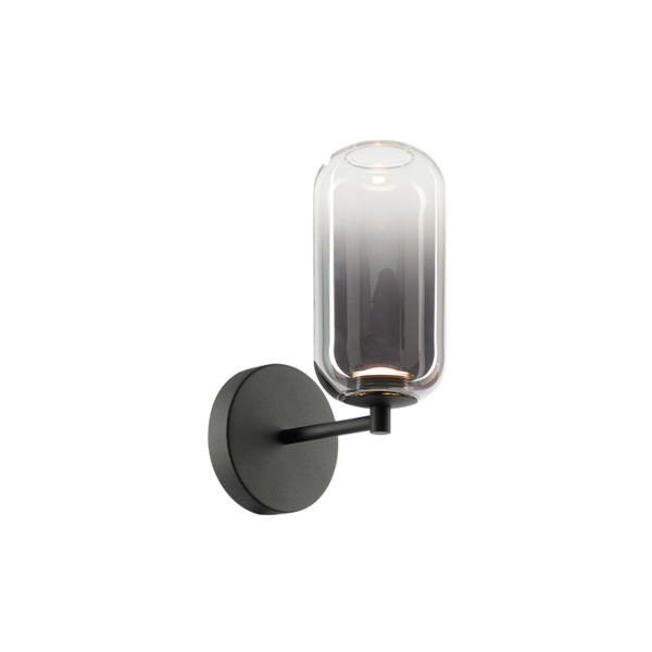 Matteo Lighting Refrax W37411MBSM Matte Black Wall Sconce