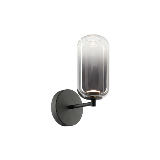 Matteo Lighting Refrax W37411MBSM Matte Black Wall Sconce
