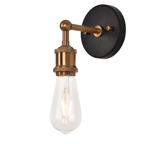 Matteo Lighting Bulstrode's Workshop W46100AG Aged Gold Brass Wall Sconce