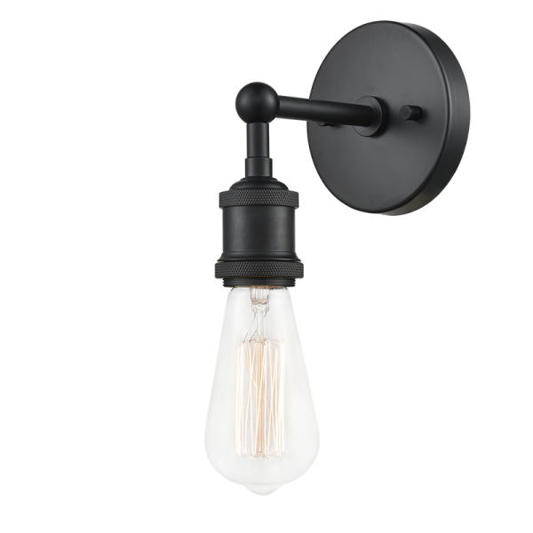 Matteo Lighting Bulstrode's Workshop W46100BK Black Wall Sconce