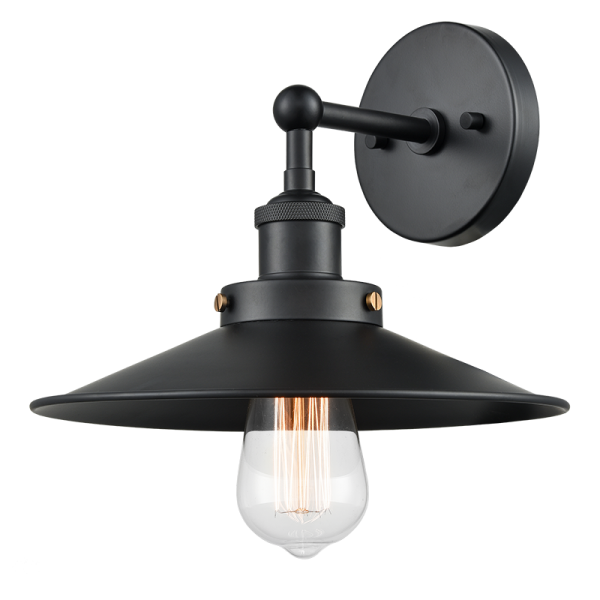 Matteo Lighting Bulstrode's Workshop W46111BKBK Black Wall Sconce