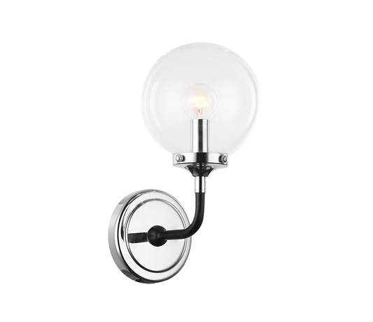 Matteo Lighting Particles W58201CHCL Chrome Clear Glass Wall Sconce