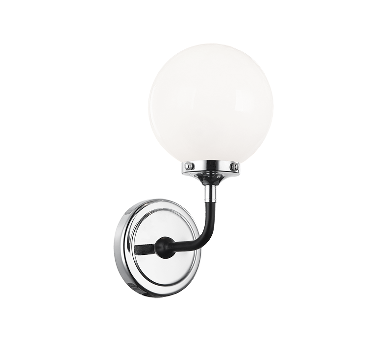 Matteo Lighting Particles W58201CHOP Chrome Opal Glass Wall Sconce