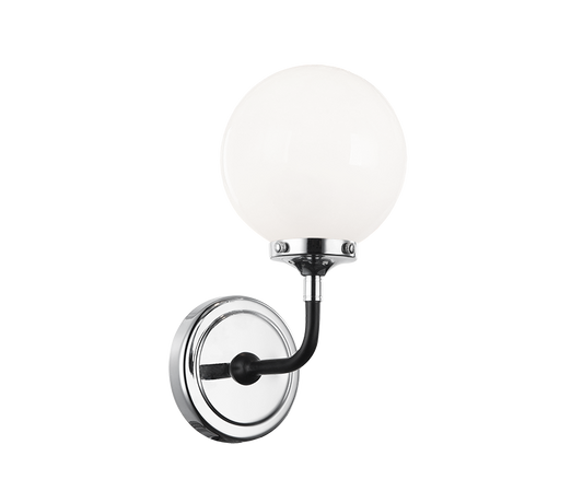 Matteo Lighting Particles W58201CHOP Chrome Opal Glass Wall Sconce