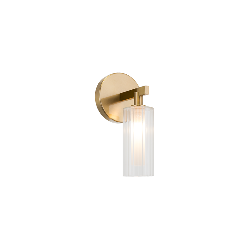 Matteo Lighting Kristof W60801AG Aged Gold Brass Wall Sconce