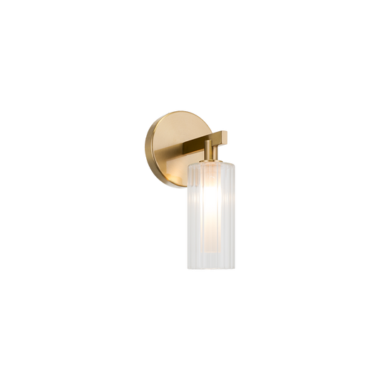 Matteo Lighting Kristof W60801AG Aged Gold Brass Wall Sconce