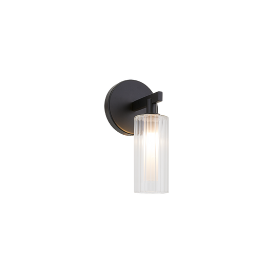 Matteo Lighting Kristof W60801BK Black Wall Sconce