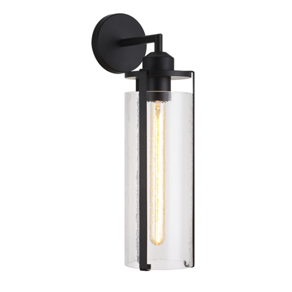 Matteo Lighting Bayou W62201BK Black wall sconce