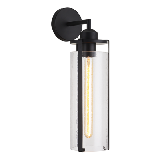 Matteo Lighting Bayou W62201BK Black wall sconce