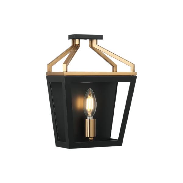 Matteo Lighting Mavonshire W67011BKAG wall sconce