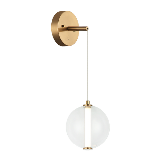 Matteo Lighting Belange W69601AGCL Aged Gold Brass Wall Sconce