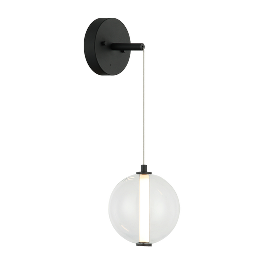 Matteo Lighting Belange W69601MBCL Matte Black Wall Sconce