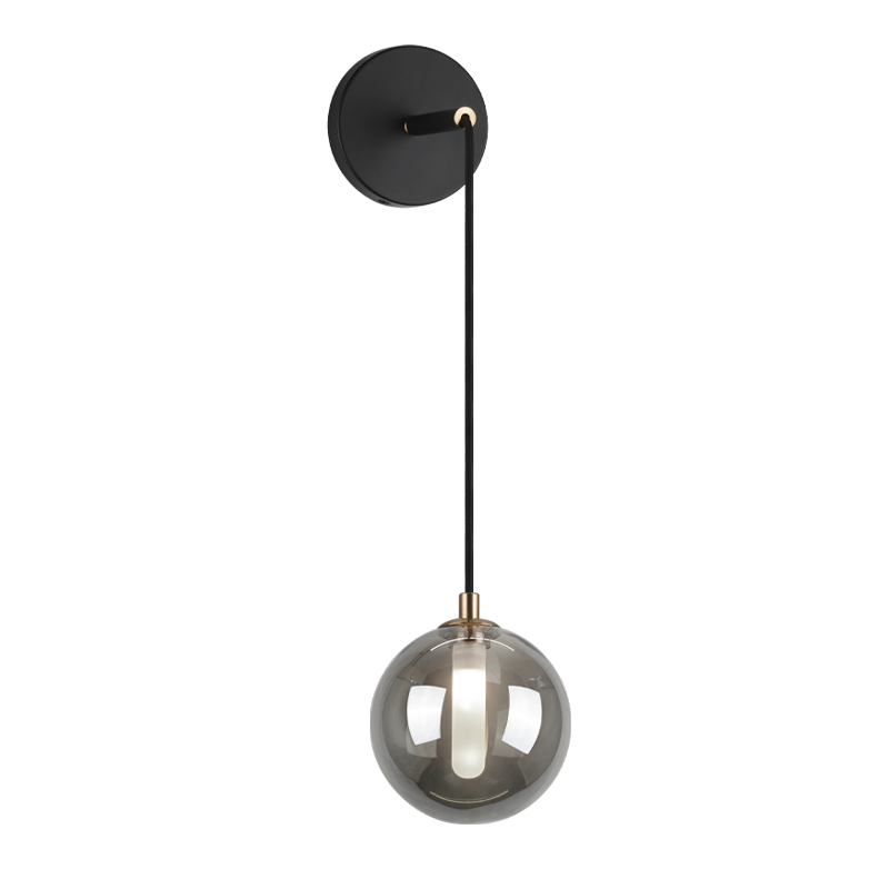 Matteo Lighting Magma W81001SM Smoke Wall Sconce