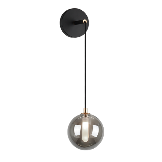 Matteo Lighting Magma W81001SM Smoke Wall Sconce