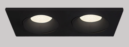 Hi-Bright HB-G235R dual-head recessed LED gimbal in black