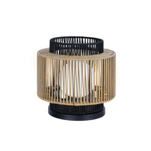 Load image into Gallery viewer, Eurofase Aden 17 inch outdoor portable 46628-015 matte black with brown rope

