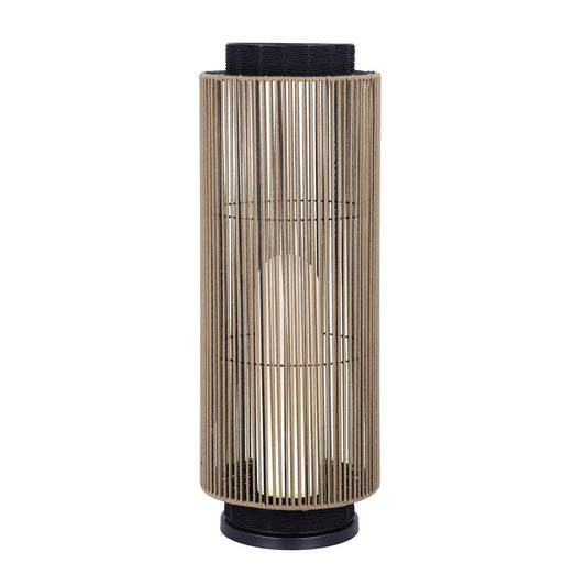 Eurofase Aden outdoor floor lamp 46630-018 matte black with brown rope