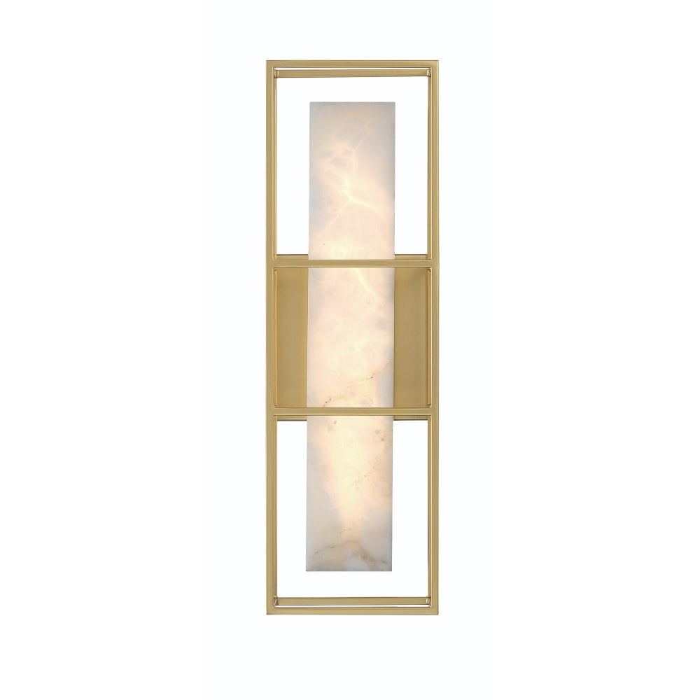 Eurofase Blakley 16 inch outdoor wall sconce Gold with alabaster