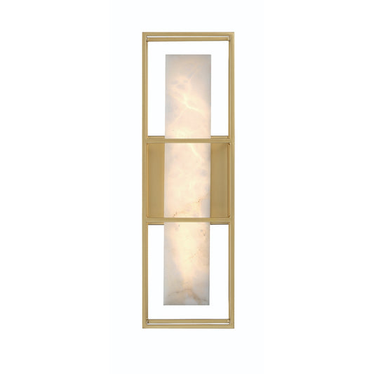 Eurofase Blakley Outdoor Wall Sconce in Gold with Alabaster