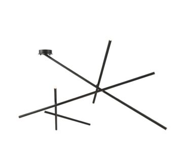 Eurofase Crossroads 9-Light Flush Mount in Black