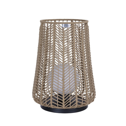 Eurofase Elice 22 inch outdoor portable 46629-012 matte black with brown rope