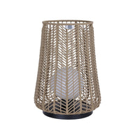 Eurofase Elice 22 inch outdoor portable 46629-012 matte black with brown rope