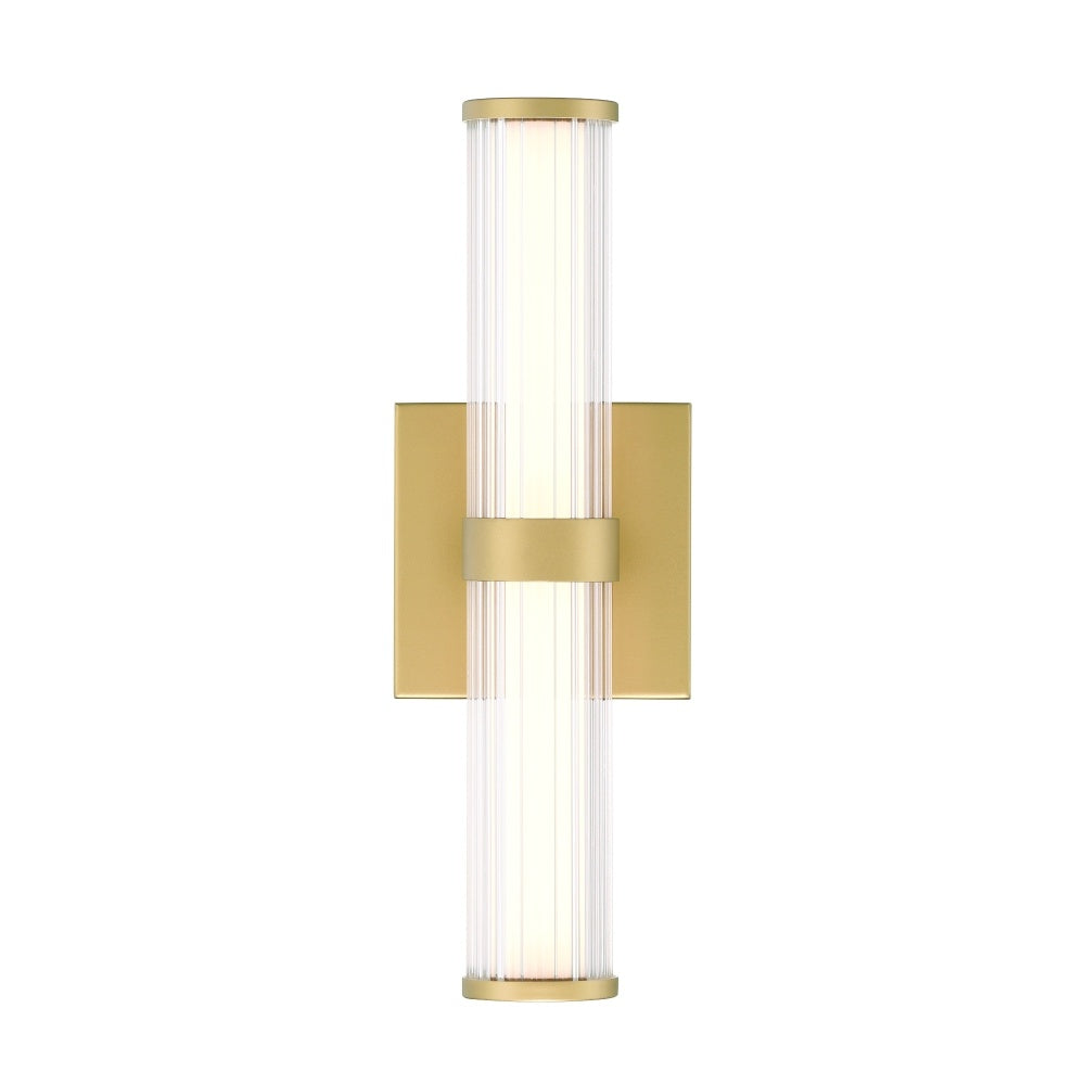 Eurofase Fayton 14 inch outdoor wall sconce Gold with clear glass