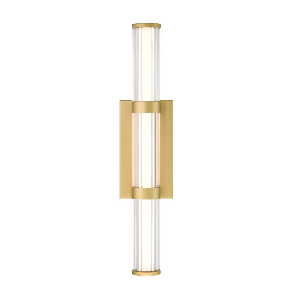 Eurofase Fayton 21 inch outdoor wall sconce Gold with clear glass