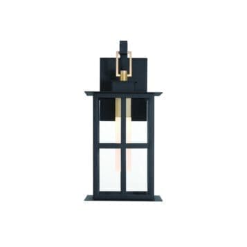 Eurofase Greyson Outdoor Pendant family in Brass-Black with Clear Glass