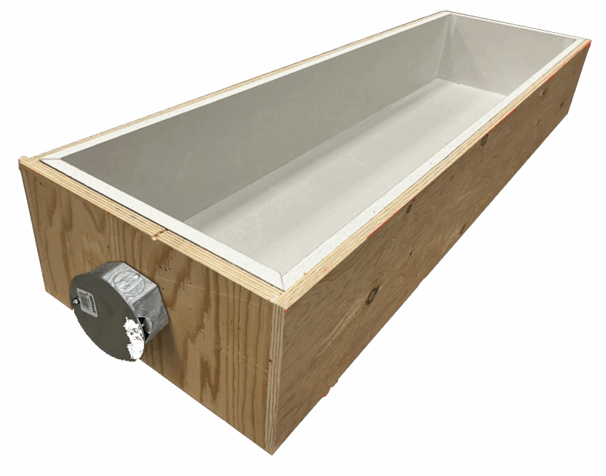 Eurofase fire-rated drywall box for recessed patio heater