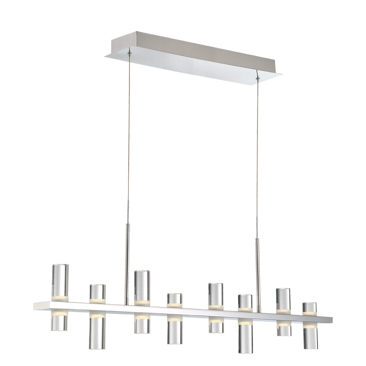 Eurofase Netto 8-Light Linear Chandelier in Chrome