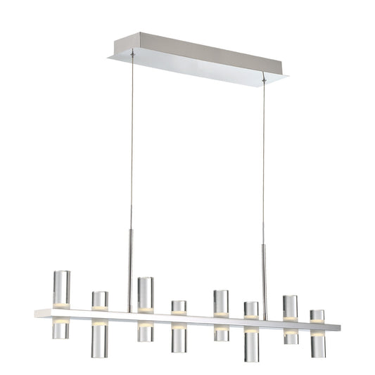 Eurofase Netto 8-Light Linear Chandelier in Chrome