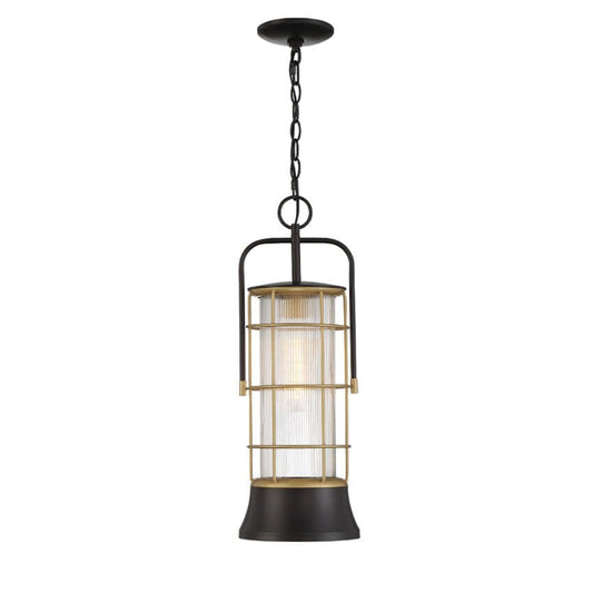 Eurofase Rivamar outdoor pendant 44266-011 in Gold-Black with clear glass