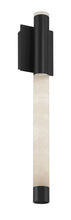 Load image into Gallery viewer, Eurofase Ronda outdoor wall sconce in Matte Black with natural alabaster
