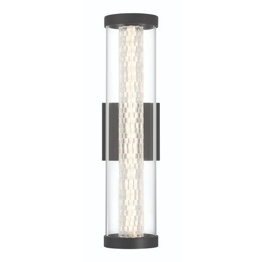 Eurofase Savron Outdoor Wall Sconce in Black with Clear Glass